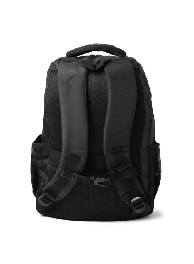 Black Unisex adult backpack with laptop compartment and pen pockets, , 48x31x17 cm - Image 3